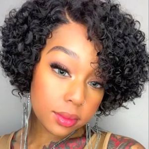New Frontal Lace Virgin Human Wavy Bob Wig